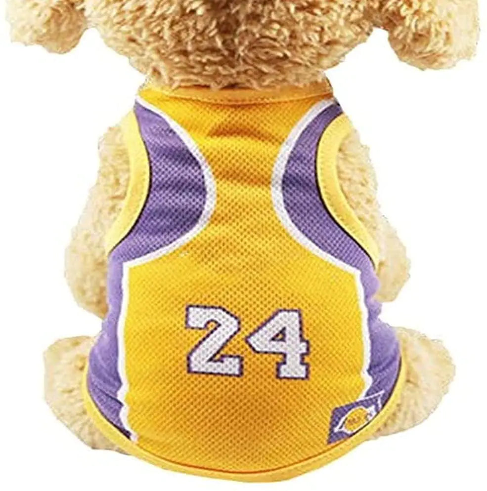 Pet T-Shirt Dog Summer Apparel Puppy Pet Clothes for Dogs Cute Soft Vest Basketball Team (XS)