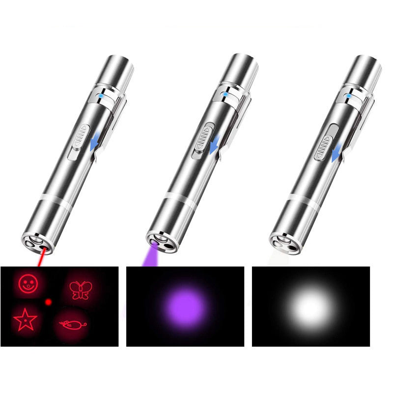 Laser Pointer Cat Toy, Red Dot LED Light Pointer Interactive Toys Indoor Cats Dogs, Long Range 5 Modes Lazer Projection Playpen