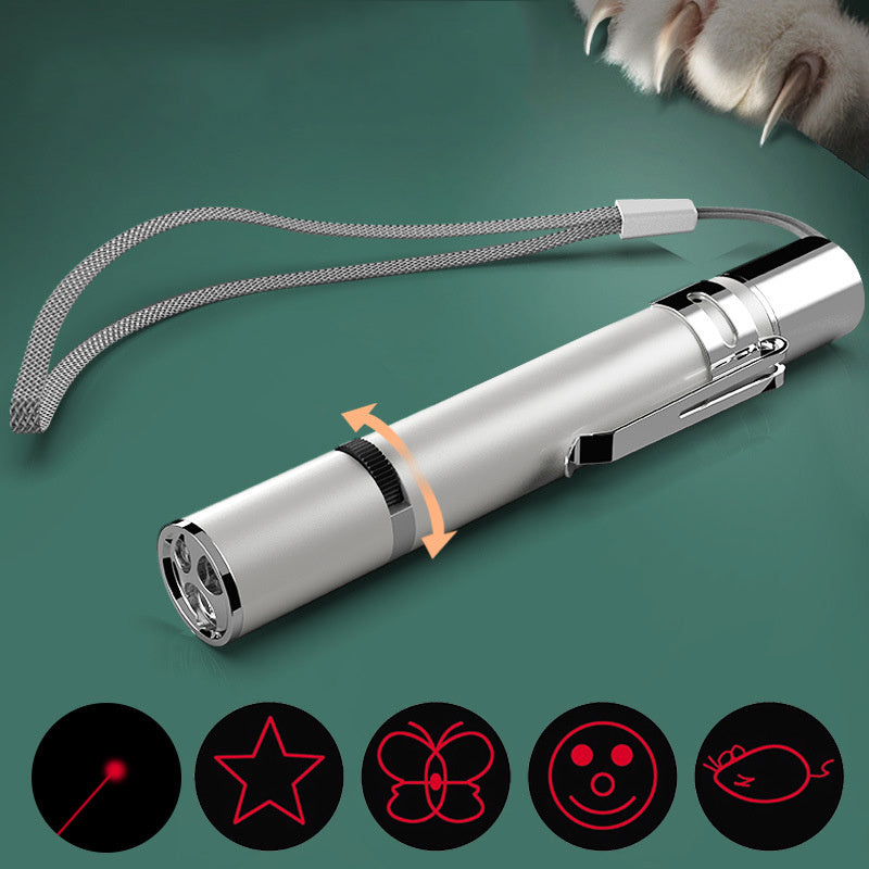 Laser Pointer Cat Toy, Red Dot LED Light Pointer Interactive Toys Indoor Cats Dogs, Long Range 5 Modes Lazer Projection Playpen
