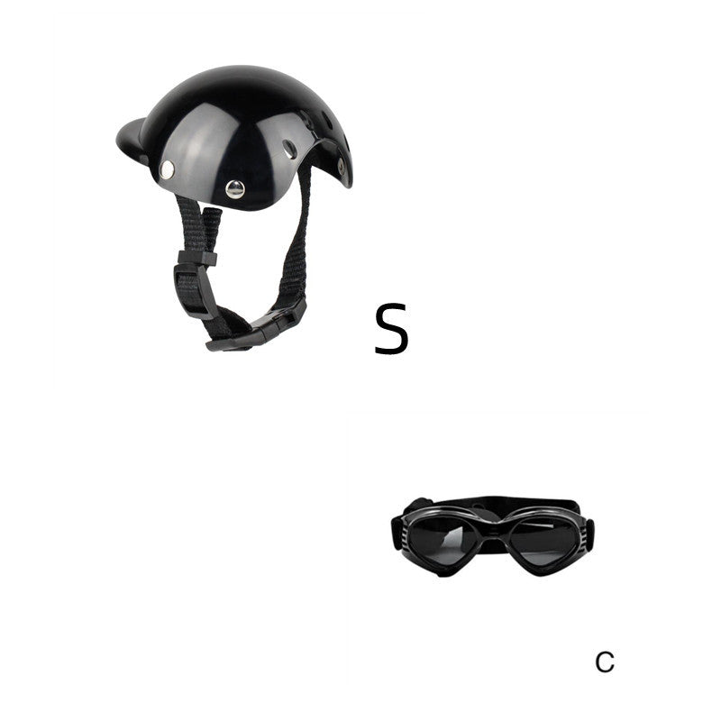 Motorcycle Helmet Dog Cat Accessories Pet Toy Hat Headwear